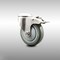 Service Caster 4 Inch 316SS Gray Polyurethane Swivel Bolt Hole Caster with Total Lock Brake SCC-SS316BHTTL20S414-PPUB - alternate 1